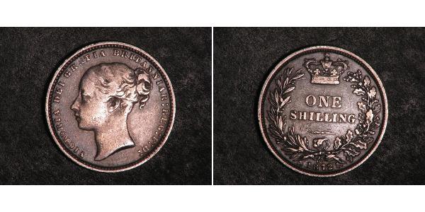 1 Shilling 大不列颠及爱尔兰联合王国 (1801 - 1922) 銀 维多利亚 (英国君主)