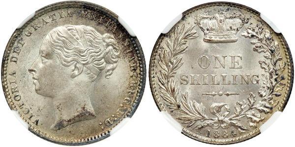 1 Shilling 大不列颠及爱尔兰联合王国 (1801 - 1922) 銀 维多利亚 (英国君主)