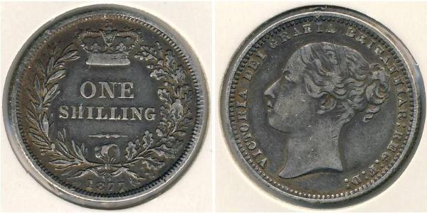 1 Shilling 大不列颠及爱尔兰联合王国 (1801 - 1922) 銀 维多利亚 (英国君主)