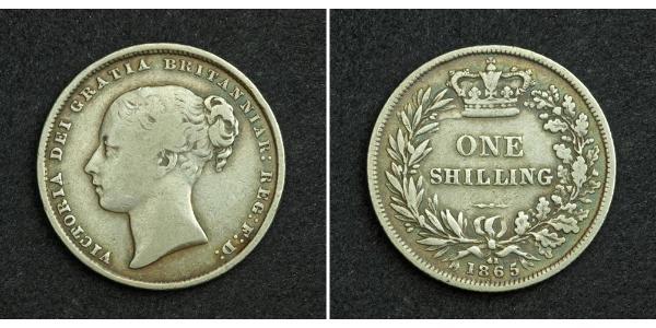 1 Shilling 大不列颠及爱尔兰联合王国 (1801 - 1922) 銀 维多利亚 (英国君主)