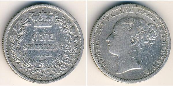 1 Shilling 大不列颠及爱尔兰联合王国 (1801 - 1922) 銀 维多利亚 (英国君主)