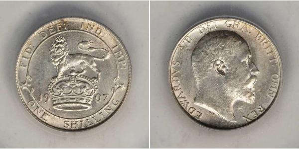 1 Shilling 大不列颠及爱尔兰联合王国 (1801 - 1922) 銀 爱德华七世 (1841-1910)