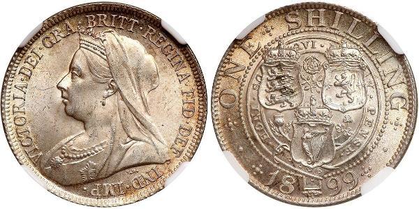 1 Shilling 大不列颠及爱尔兰联合王国 (1801 - 1922) 銀 维多利亚 (英国君主)