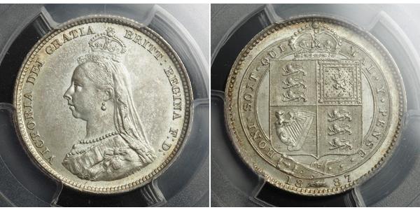 1 Shilling 大不列颠及爱尔兰联合王国 (1801 - 1922) 銀 维多利亚 (英国君主)