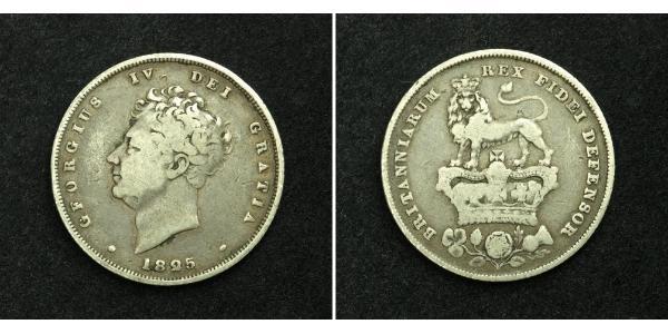 1 Shilling 大不列颠及爱尔兰联合王国 (1801 - 1922) 銀 喬治四世 (1762-1830)