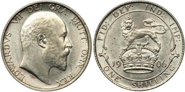 1 Shilling 大不列颠及爱尔兰联合王国 (1801 - 1922) 銀 爱德华七世 (1841-1910)