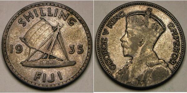1 Shilling 大英帝国 / Fiji 銀 乔治五世  (1865-1936)