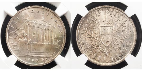 1 Shilling 奥地利第一共和国 (1919 - 1934) 銀 