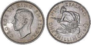 1 Shilling 新西兰 銀 乔治六世 (1895-1952)