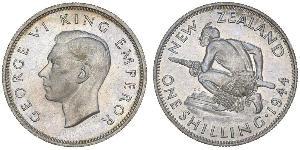 1 Shilling 新西兰 銀 乔治六世 (1895-1952)