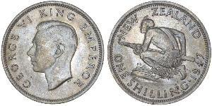 1 Shilling 新西兰 銀 乔治六世 (1895-1952)