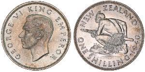 1 Shilling 新西兰 銀 乔治六世 (1895-1952)