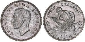 1 Shilling 新西兰 銀 乔治六世 (1895-1952)