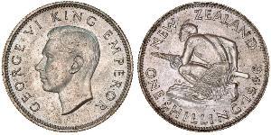 1 Shilling 新西兰 銀 乔治六世 (1895-1952)