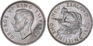 1 Shilling 新西兰 銀 乔治六世 (1895-1952)