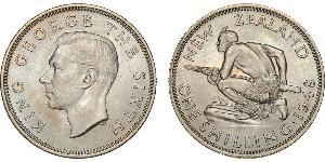 1 Shilling 新西兰 銀 乔治六世 (1895-1952)