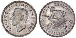 1 Shilling 新西兰 銀 乔治六世 (1895-1952)