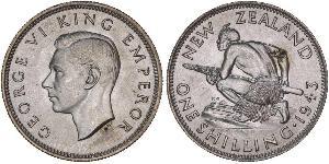 1 Shilling 新西兰 銀 乔治六世 (1895-1952)