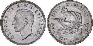 1 Shilling 新西兰 銀 乔治六世 (1895-1952)