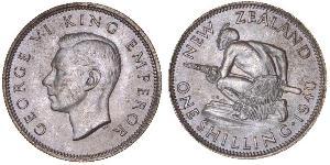 1 Shilling 新西兰 銀 乔治六世 (1895-1952)