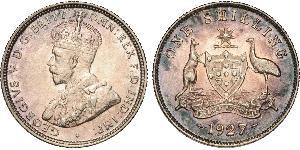 1 Shilling 澳大利亚 銀 乔治五世  (1865-1936)