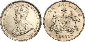 1 Shilling 澳大利亚 銀 乔治五世  (1865-1936)