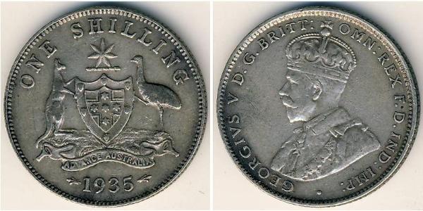 1 Shilling 澳大利亚 銀 乔治五世  (1865-1936)