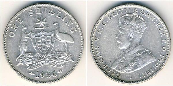 1 Shilling 澳大利亚 銀 乔治五世  (1865-1936)