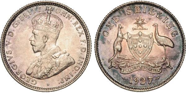 1 Shilling 澳大利亚 銀 乔治五世  (1865-1936)