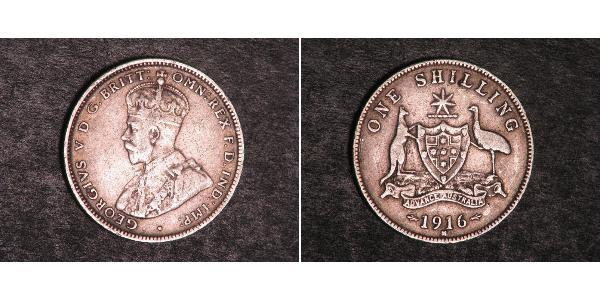 1 Shilling 澳大利亚 銀 乔治五世  (1865-1936)