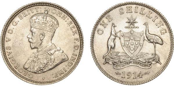 1 Shilling 澳大利亚 銀 乔治五世  (1865-1936)