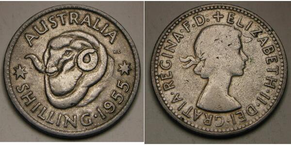 1 Shilling 澳大利亚 銀 伊丽莎白二世 (1926-2022)