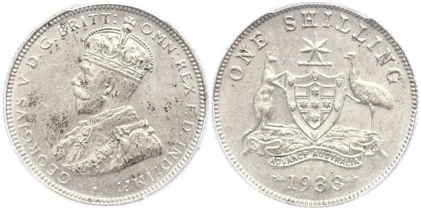 1 Shilling 澳大利亚 銀 乔治五世  (1865-1936)