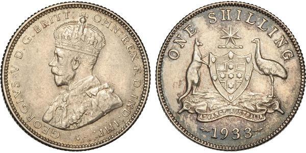 1 Shilling 澳大利亚 銀 乔治五世  (1865-1936)