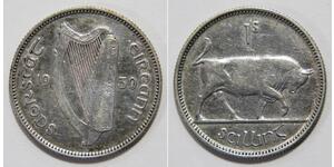 1 Shilling 爱尔兰共和国 銀 