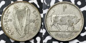 1 Shilling 爱尔兰共和国 銀 