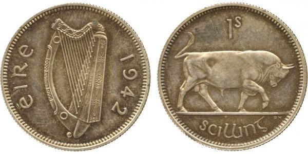 1 Shilling 爱尔兰共和国 銀 