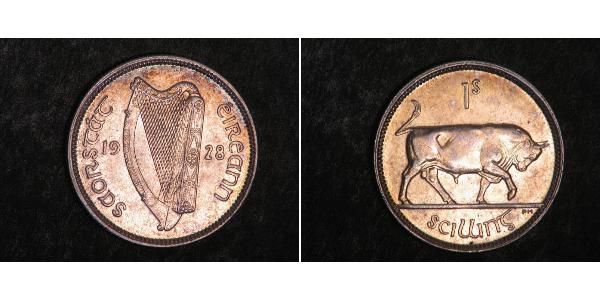 1 Shilling 爱尔兰共和国 銀 