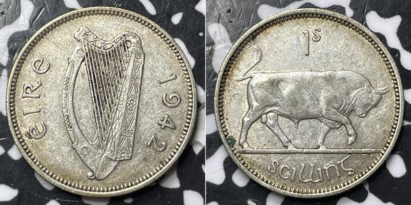 1 Shilling 爱尔兰共和国 銀 