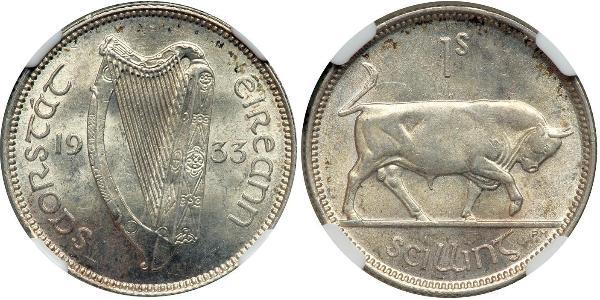 1 Shilling 爱尔兰共和国 銀 