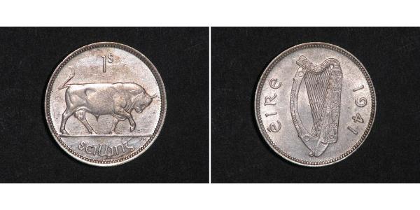 1 Shilling 爱尔兰共和国 銀 