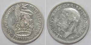 1 Shilling 英国 銀 