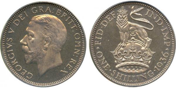 1 Shilling 英国 銀 