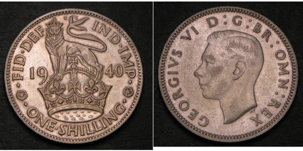 1 Shilling 英国 銀 