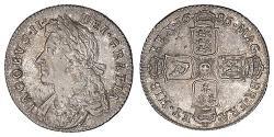 1 Shilling 英格兰王国 銀 James II (1633-1701)