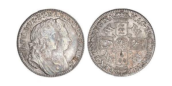 1 Shilling 英格兰王国 銀 威廉三世 (奥兰治)