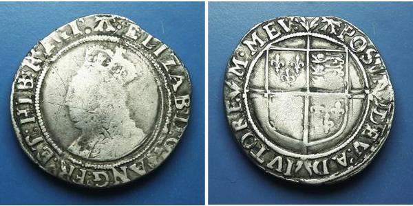 1 Shilling 英格兰王国 銀 Elizabeth I (1533-1603)