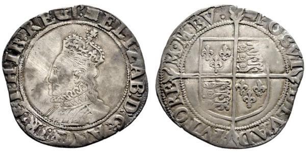 1 Shilling 英格兰王国 銀 Elizabeth I (1533-1603)