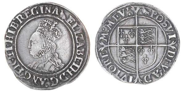 1 Shilling 英格兰王国 銀 Elizabeth I (1533-1603)