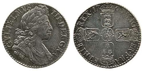 1 Shilling 英格兰王国 銀 威廉三世 (奥兰治)